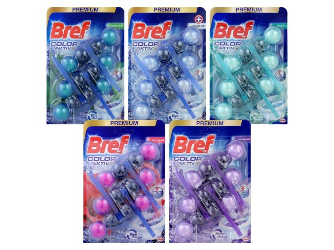 bref wc color aktiv plus premium 3x50g 5druhu