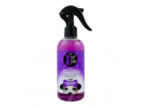 odouraze just 4 dogs 1 in 1 deodorizing detagling spray blueberry delight