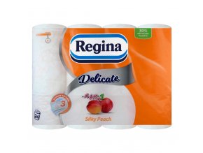 regina delicate toaletni papir trivrstvy 24roli silky peach