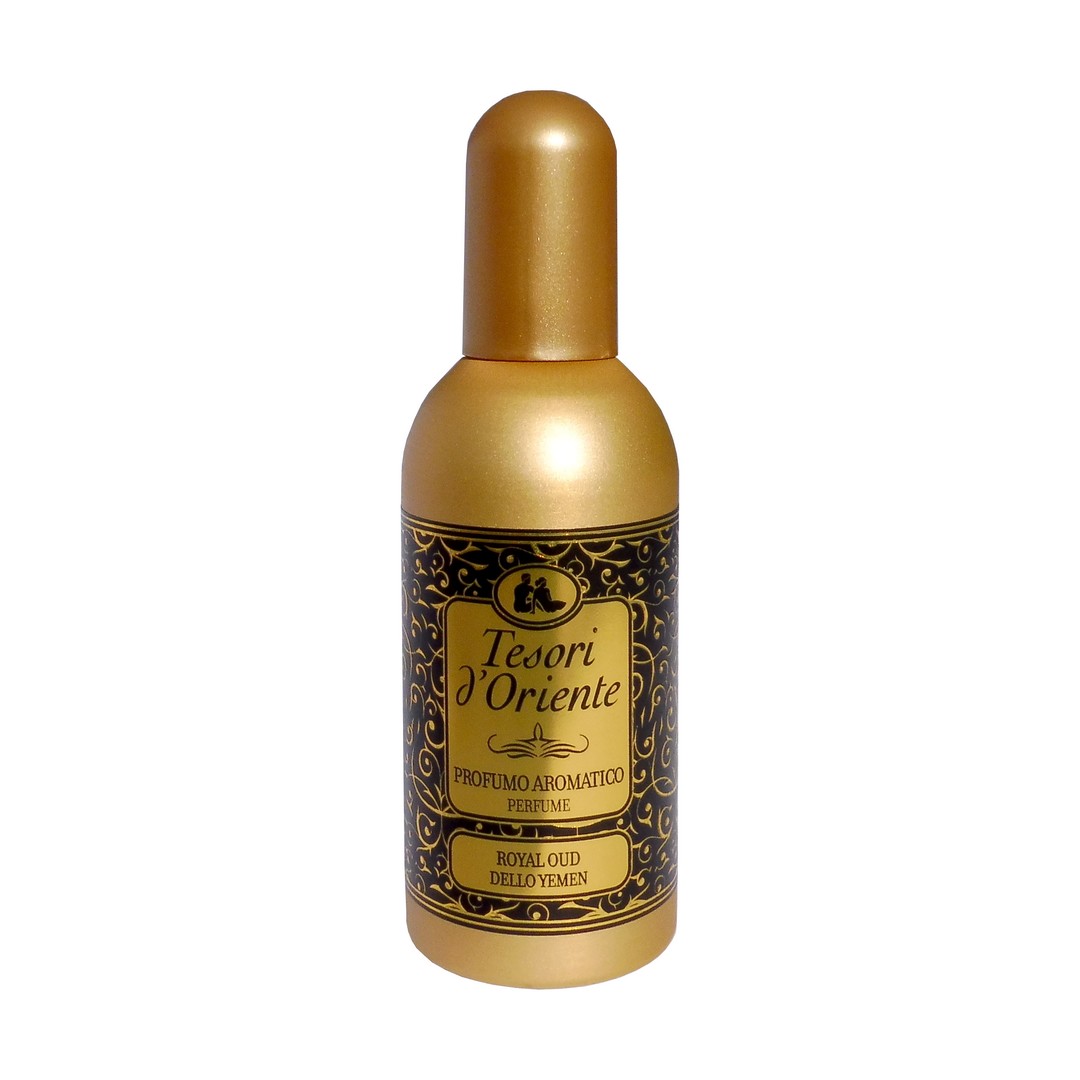 Tesori d'Oriente (Itálie) TESORI d'ORIENTE Parfémovaná voda dámská (EDP) 100ml Parfémovaná voda TESORI d'ORIENTE: ROYAL OUD DELLO YEMEN (černo-zlatá)