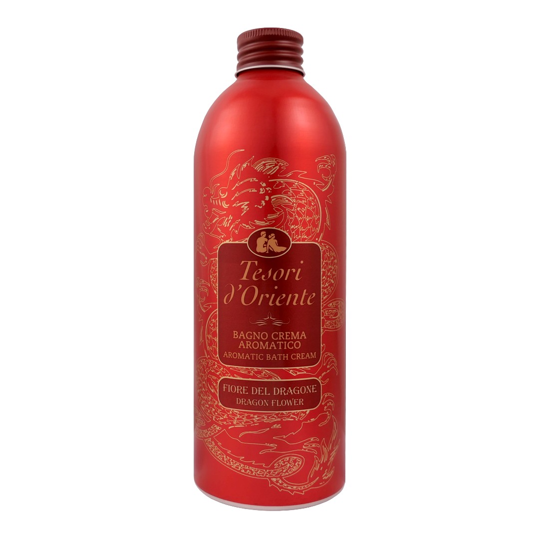 Tesori d'Oriente (Itálie) TESORI d'ORIENTE Parfémovaný krém do koupele 500ml Vůně TESORI d'ORIENTE: FIORE DEL DRAGONE (světle červená)