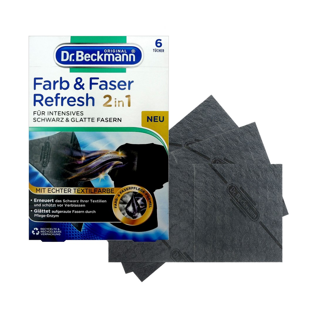 Dr. Beckmann (Německo) Dr. BECKMANN Ubrousky 2v1 pro obnovu černé barvy 6ks