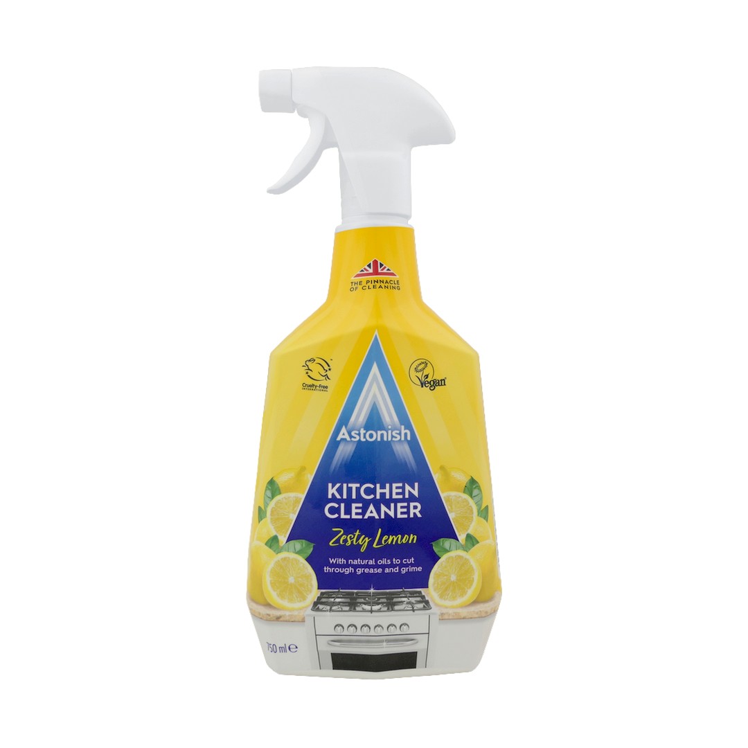 Astonish (UK) ASTONISH KITCHEN CLEANER Čistič kuchyně - rozprašovač 750ml Čistič kuchyně ASTONISH KITCHEN CLEANER: ZESTY LEMON (žlutá - citron)