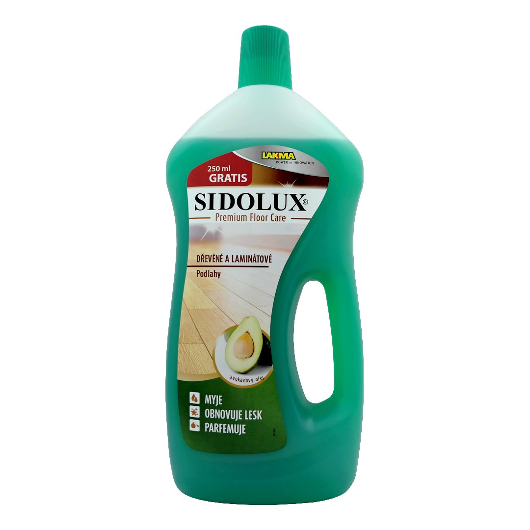 LAKMA (ČR) SIDOLUX PREMIUM FLOOR CARE Čistič podlah 1L Čistič podlah 1L SIDOLUX PREMIUM FLOOR CARE: DŘEVĚNÉ A LAMINÁTOVÉ PODLAHY - AVOKÁDOVÝ OLEJ (zelená)