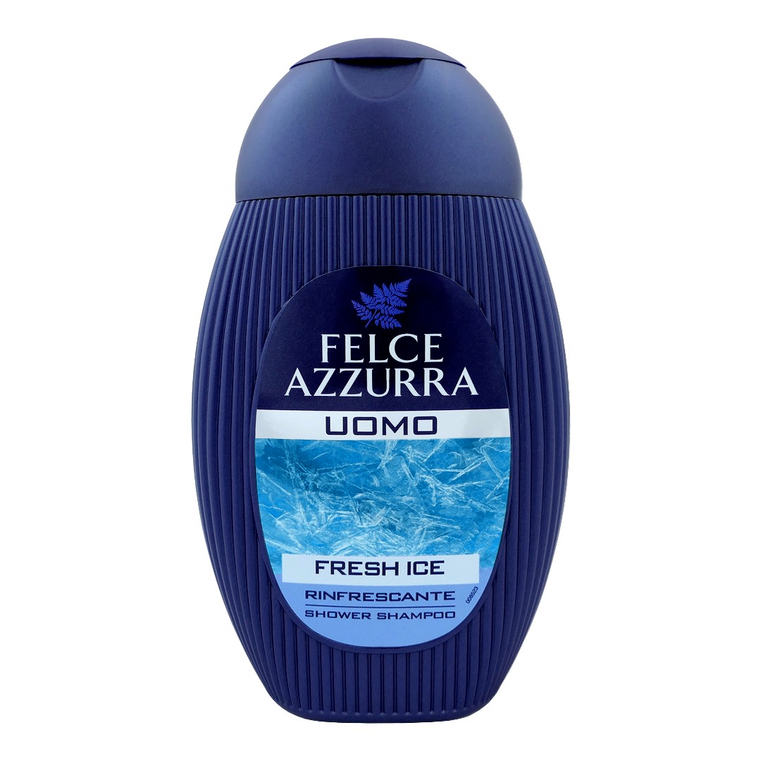 Felce Azzurra (Itálie) FELCE AZZURRA UOMO Sprchový šampon pro muže 250ml Sprchový šampon pro muže 250ml FELCE AZZURRA UOMO: FRESH ICE RINFRESCANTE (světle modrá)