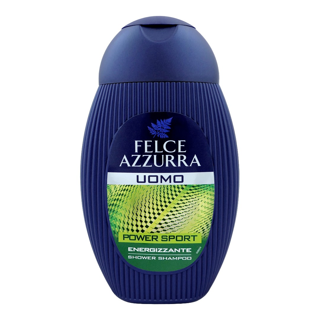 Felce Azzurra (Itálie) FELCE AZZURRA UOMO Sprchový šampon pro muže 250ml Sprchový šampon pro muže 250ml FELCE AZZURRA UOMO: POWER SPORT ENERGIZZANTE (zelená)
