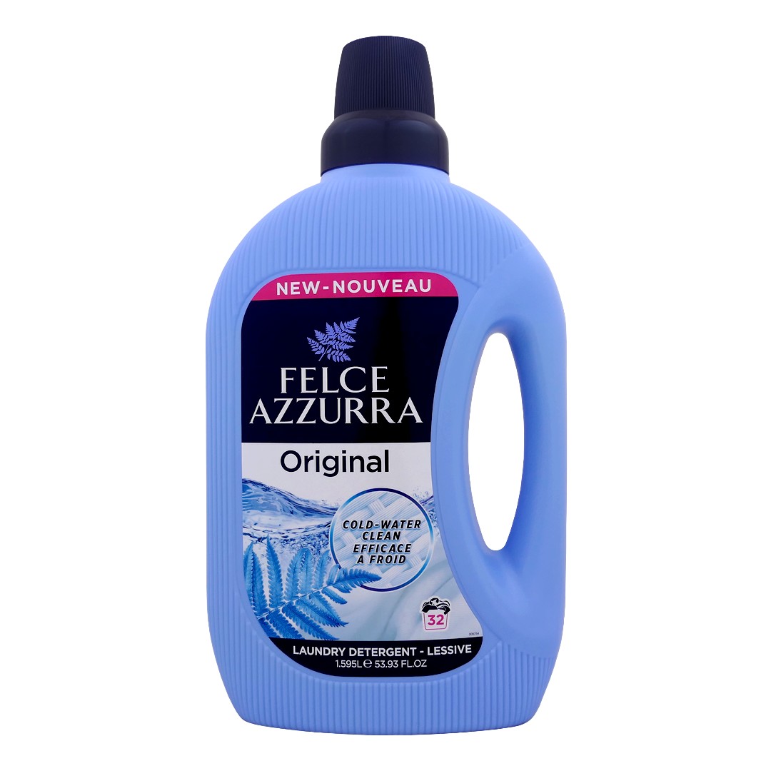 Felce Azzurra (Itálie) FELCE AZZURRA Prací gel 1,595L (32dávek) Prací gel 1,595L FELCE AZZURRA: ORIGINAL (modrá)