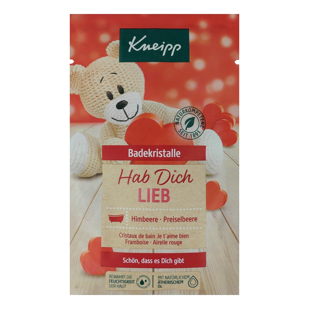 Kneipp (Německo) KNEIPP BADEKRISTALLE Sůl do koupele 60g KNEIPP BADEKRISTALLE: HAB DICH LIEB (srdce)