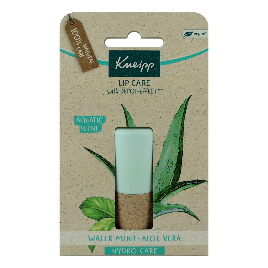 Kneipp (Německo) KNEIPP LIP CARE WITH DEPOT-EFFECT Balzám na rty s postupným vstřebáváním 4,7g KNEIPP LIP CARE WITH DEPOT-EFFECT: HYDRO CARE - AQUATIC SCENT (zelená)