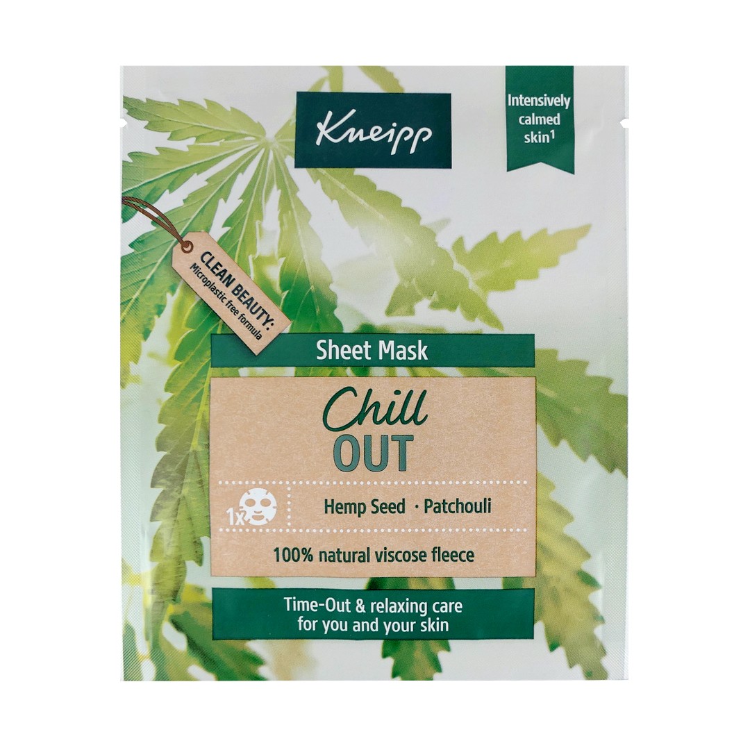 Kneipp (Německo) KNEIPP SHEET MASK Látková pleťová maska 1ks KNEIPP SHEET MASK: CHILL OUT (zelená)