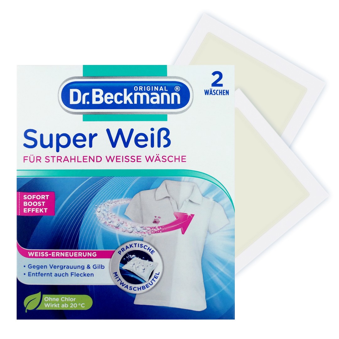 Dr. Beckmann (Německo) Dr. BECKMANN SUPER WEISS Bělící sáčky na prádlo 2x40g