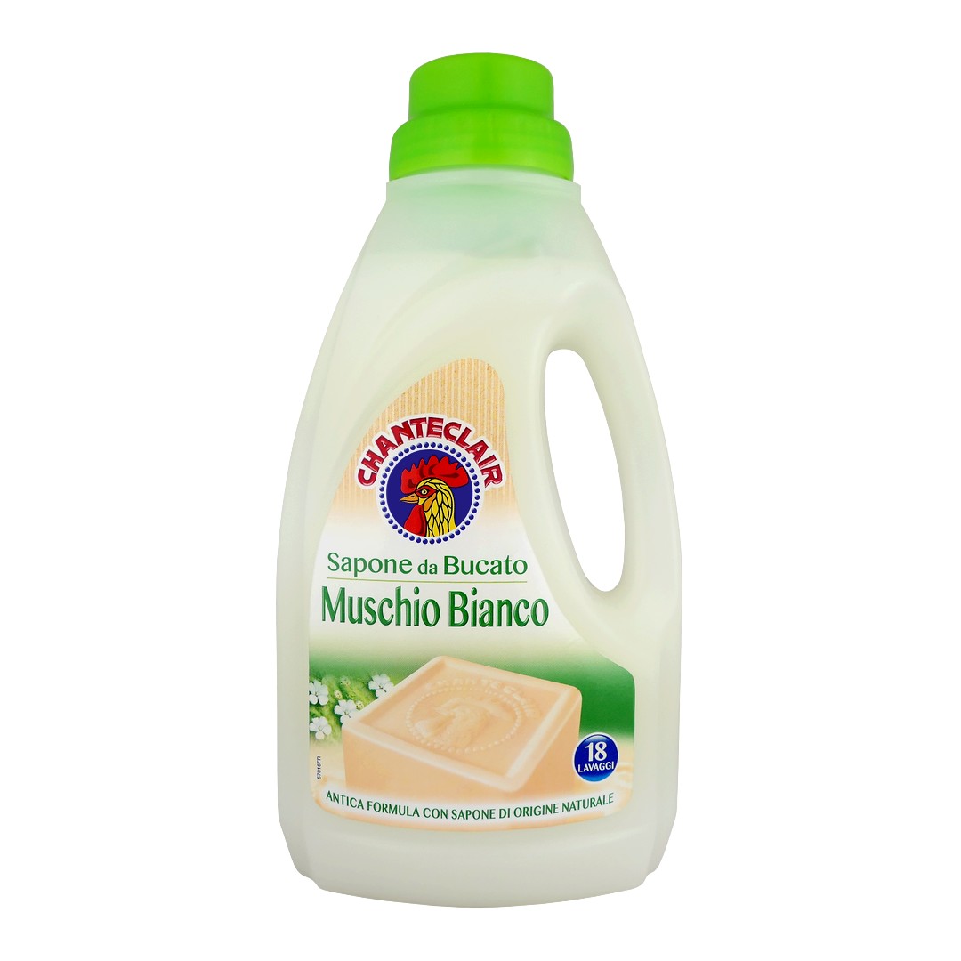 Chanteclair (Itálie) CHANTECLAIR SAPONE DA BUCATO Prací gel 1L (18dávek) CHANTECLAIR SAPONE DA BUCATO Prací gel 1L: MUSCHIO BIANCO (zelená)