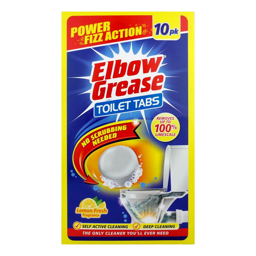 Elbow Grease (UK) ELBOW GREASE TOILET TABS Čistící tablety do WC 10ks ELBOW GREASE TOILET TABS 10ks: LEMON FRESH (modrá)