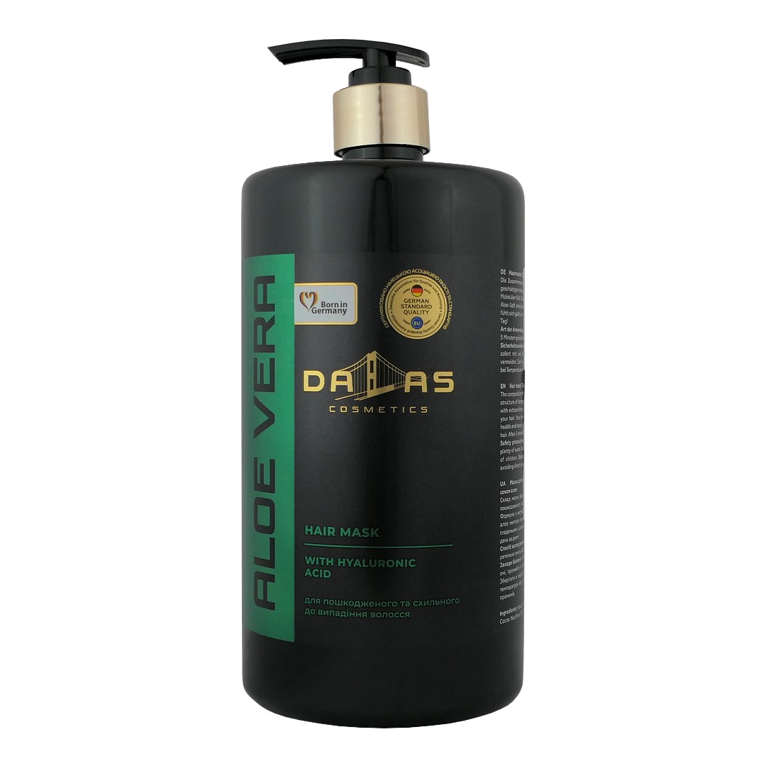 2K (DE+UA) DALAS COSMETICS HAIR MASK Maska na vlasy 900ml DALAS Maska 900ml: ALOE VERA (zelená)