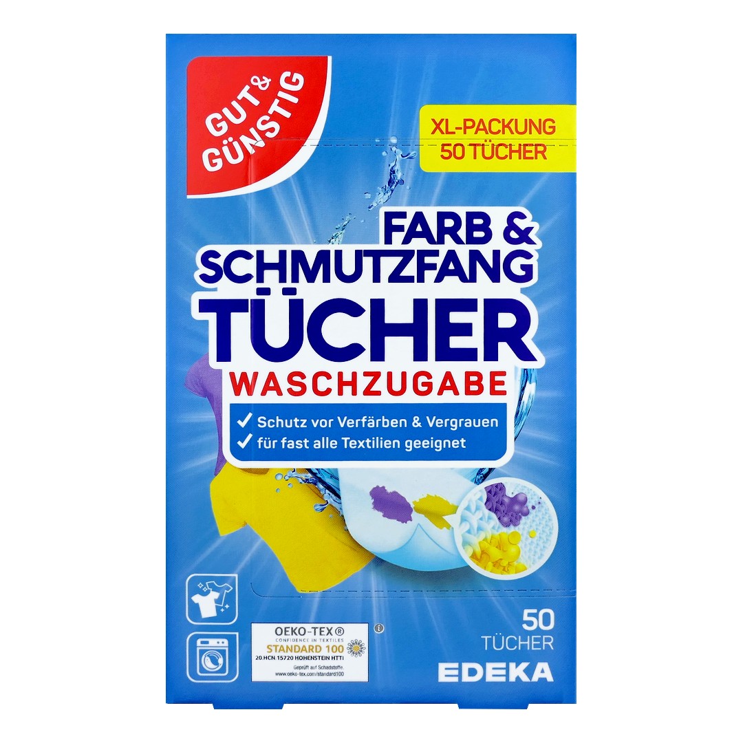 Gut und Günstig (Německo) G&G FARB & SCHMUTZFANG TÜCHER XL Ubrousky proti zapírání prádla 50ks