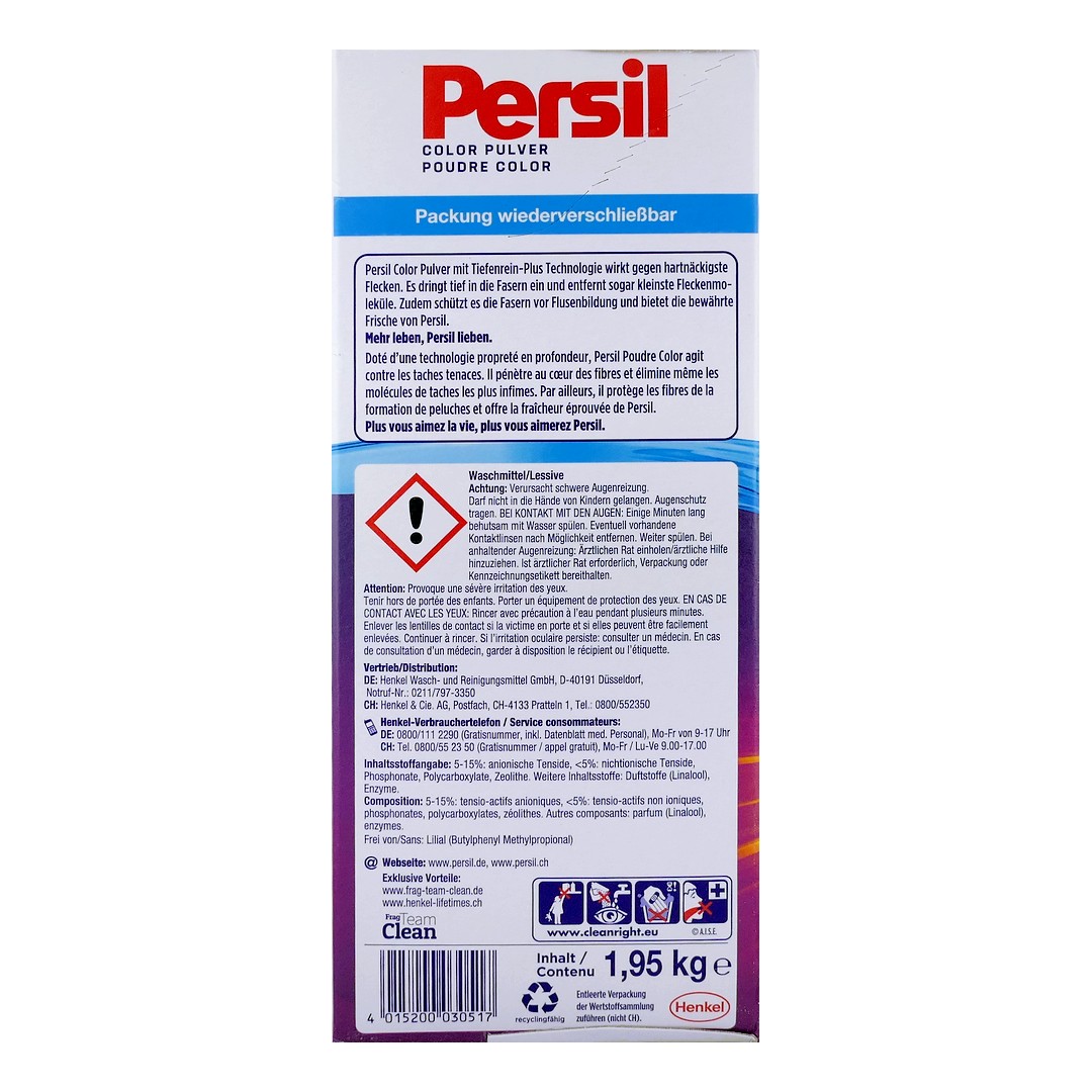 Henkel PERSIL Prací prášek 1,95kg (30dávek) PERSIL Prací prášek 1,95kg (30d.): COLOR (fialová)