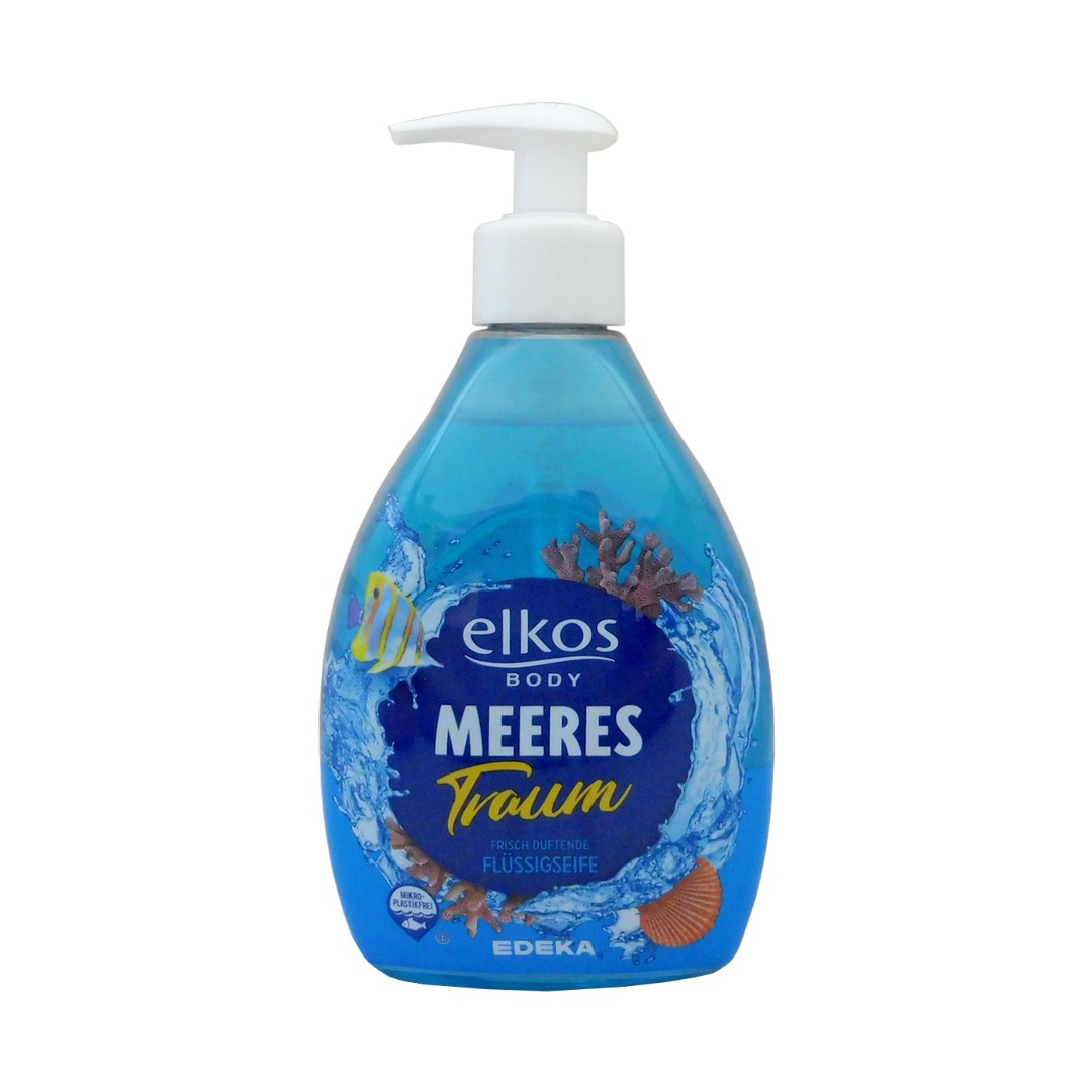 Elkos (Německo) ELKOS BODY TEKUTÉ MÝDLO - dávkovač 500ml Vůně ELKOS: MEERESTRAUM (modrá)