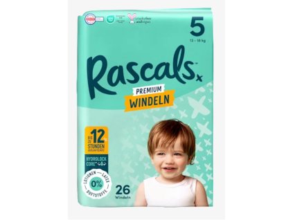 Rascals prémiové plenky vel. 5 (13-18 kg), 26 ks