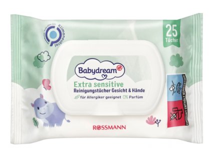 Babydream ubrousky sensitive 25 ks malé balení