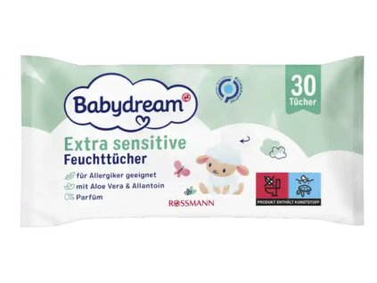 Babydream ubrousky extra sensitive 30 ks