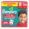 Pampers Pants Baby Dry vel. 8 Extra Large, (17+ kg), BIG PACK, 34 ks
