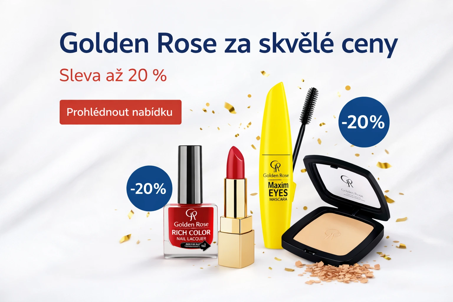 Golden Rose kosmetika se slevou až 20 %