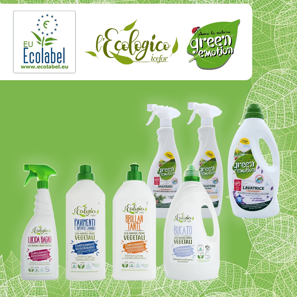 Ekologický úklid, který voní: řady l'Ecologico a Green Emotion
