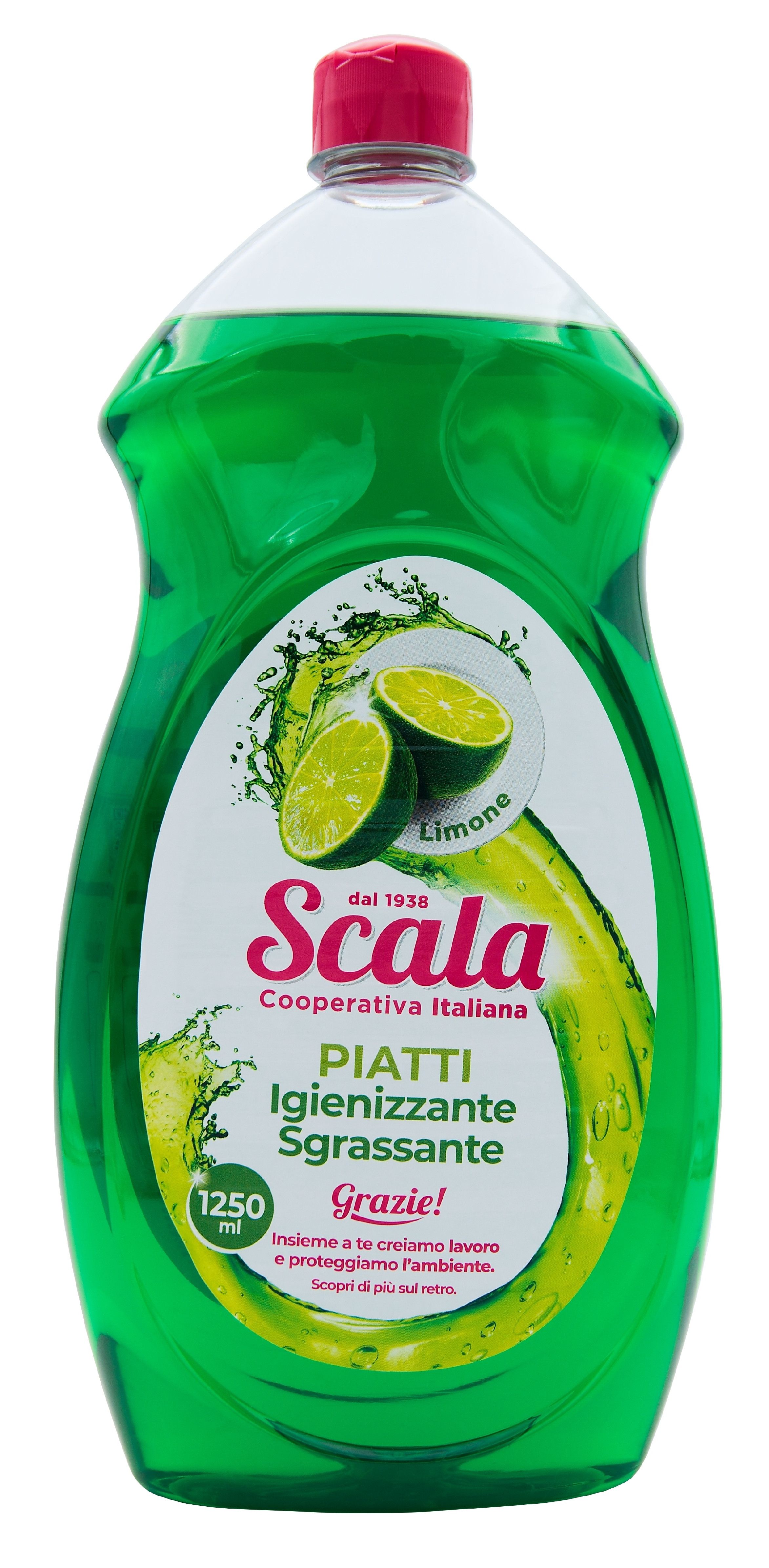 Prostředek na nádobí Scala Piatti Limone, s vůní citronu, 1,25 l