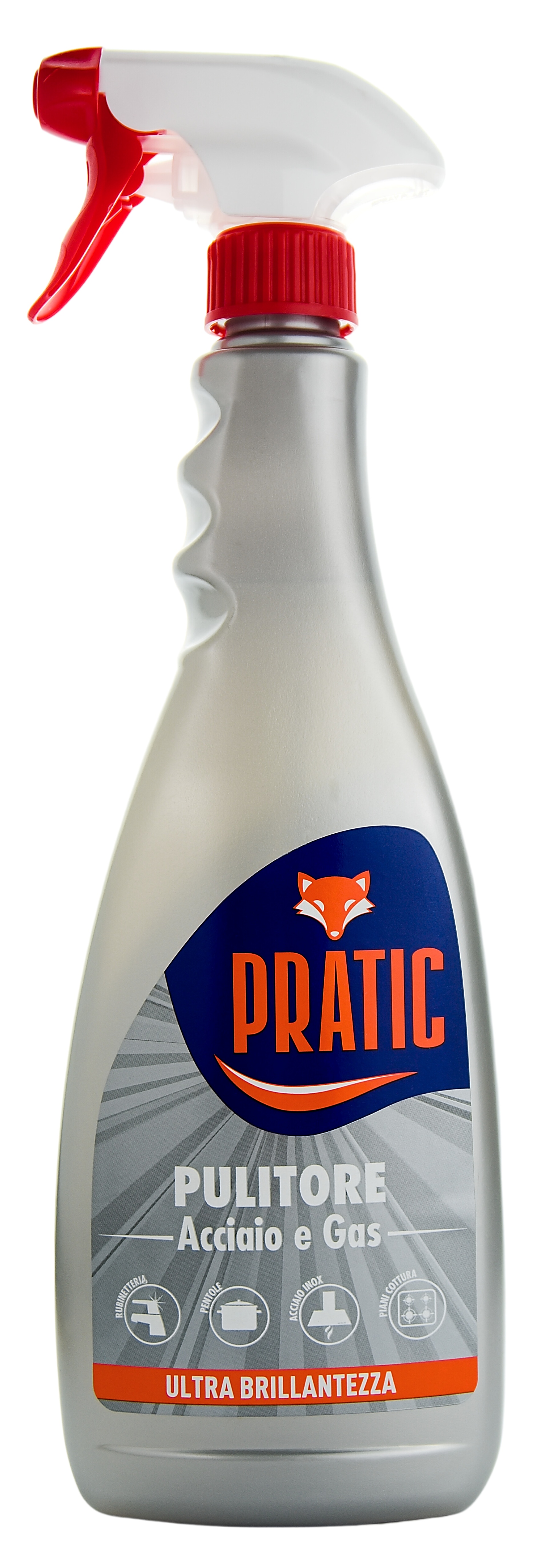 Čistič na nerez Pratic Pulitore Acciaio e Gas, 750 ml