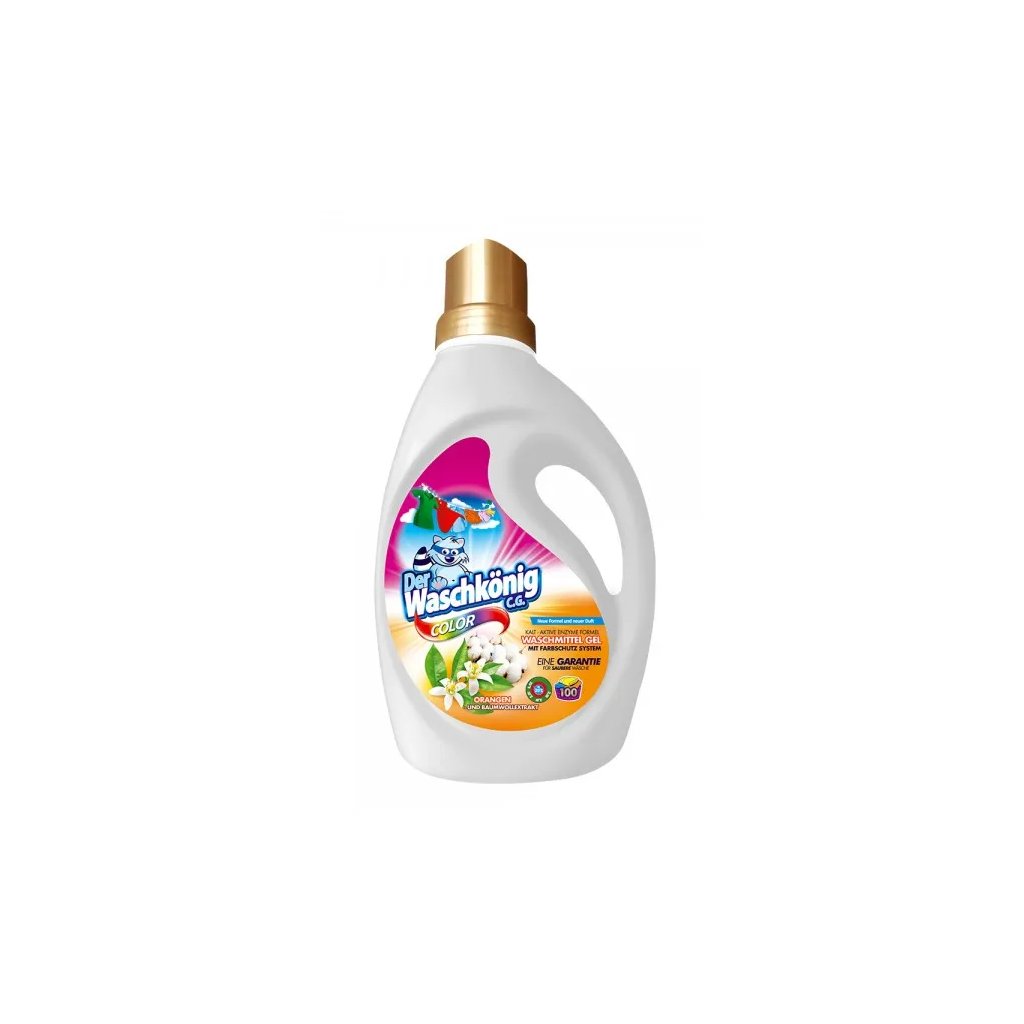 WaschKönig gel 3L Orangen Und Baumwollextrakt Color 100 WL 4260418934410