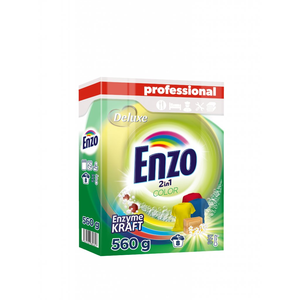Deluxe Enzo prací prášek Professional 560g 2in1 Color 8WL 4260504880607