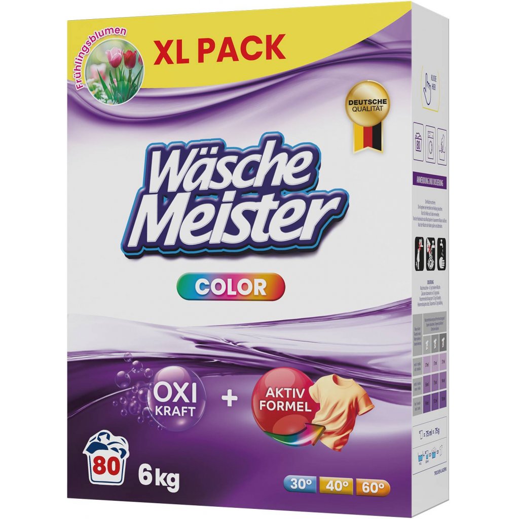 WascheMeister prací prášek 6 kg Color Karton – 80 WL 4260418935134