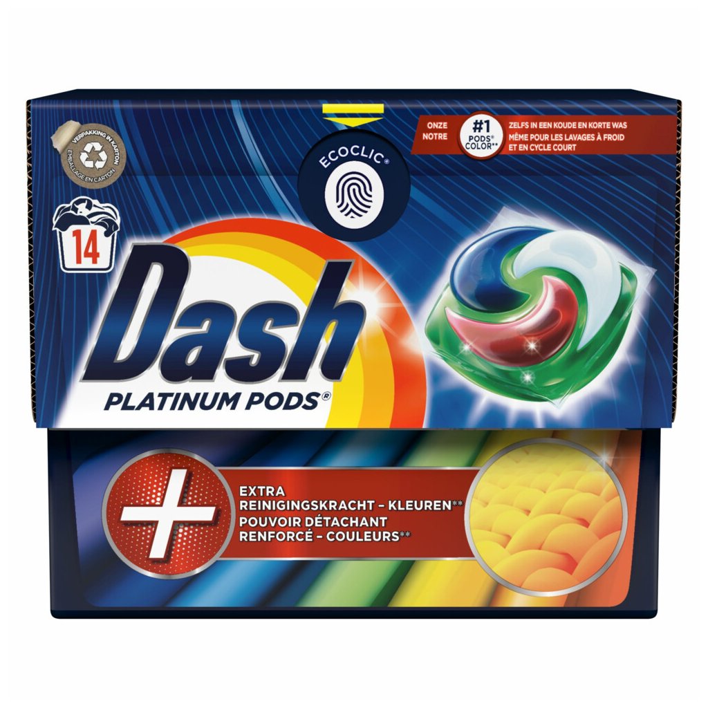 Dash kapsle na praní 14ks Platinum PODS Color 8006540873038