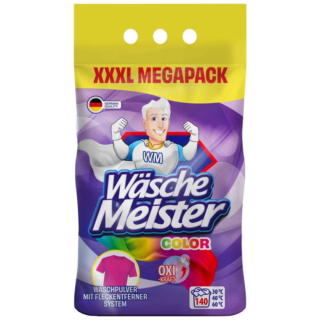 WascheMeister prací prášek 10,5 kg Color – 140 WL 4260418930283