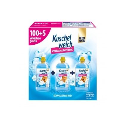 Kuschelweich prací gel 3x1,925L 105W Sommerwind universal 4013162030811