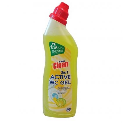 At Home Clean Active Gel WC gel na mytí WC 750ml Lemon žlutý 8718924871867