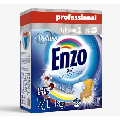 Deluxe Enzo prací prášek Professional 7,1kg 2in1 Universal 100WL 4260504880508