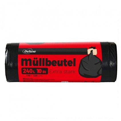 Deluxe Mullbeutel 240L 10ks 110x125cm odpadkové pytle 4260504880911