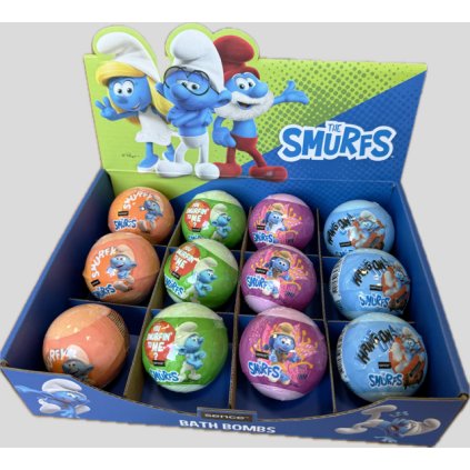 Bath Bombs Šmoulové 100g 12ks šumivá koule do koupele 8721073623423