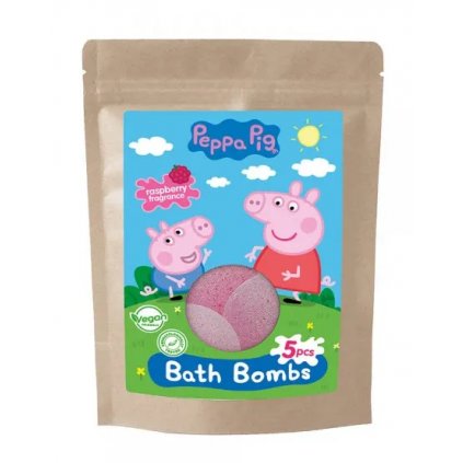 PEPPA PIG Fizzy Bath Bombs Doypack 5 x 50g šumivé koule do koupele 5060537182001