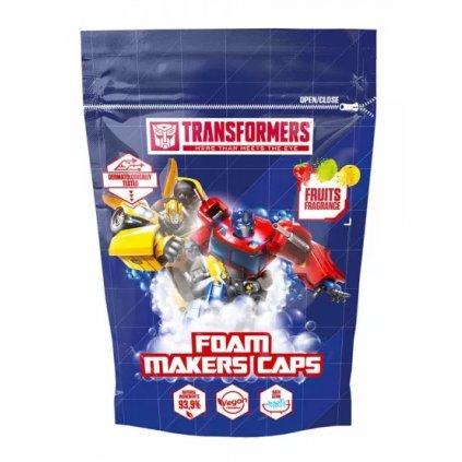 TRANSFORMERS Foam Makers Caps – doypack 6 x 20 g pěnotvorné kapsle 5060537181776