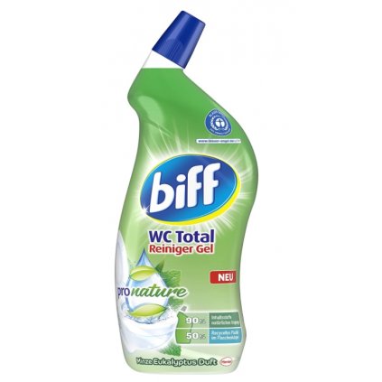 Biff 750ml WC Total gel do WC ProNature Minze Eukalyptus 4015000971218