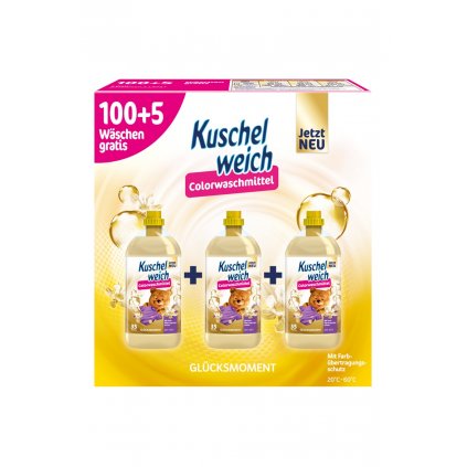 Kuschelweich prací gel 3x1,925L 105W Glucksmoment Color 4013162030835