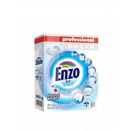 Deluxe Enzo prací prášek Professional 560g 2in1 White 8WL 4260504880621