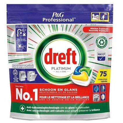 Dreft Platinum 75ks Lemon kapsle do myčky 8006540881316