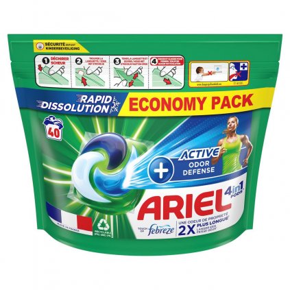 Ariel kapsle 4in1 Active Odor Defense Sport 40ks 8700216120692