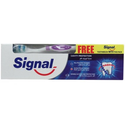 Signal zubní pasta Cavity Protection 100ml + zubní kartáček 8901030762697