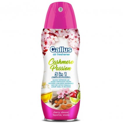 Gallus osvěžovač vzduchu 5v1 300ml Cashmere Passion růžový 4251415302067