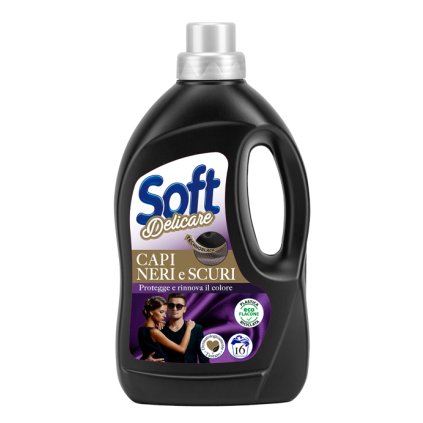 Soft Delicare 900ml prací gel 16W Capi Neri e Scuri černé a tmavé prádlo 8003640040056