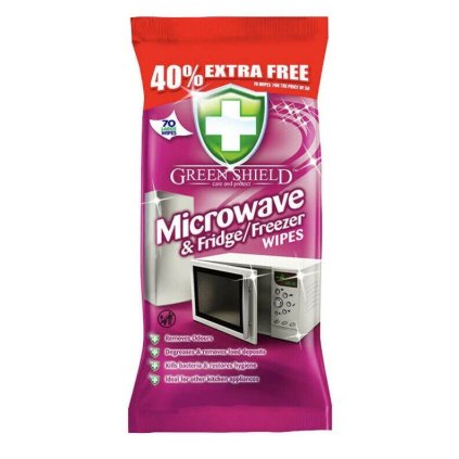 Green Shield Microwawe & Fridge 70ks vlhčené ubrousky na mikrovlnky a lednice 5060110227174